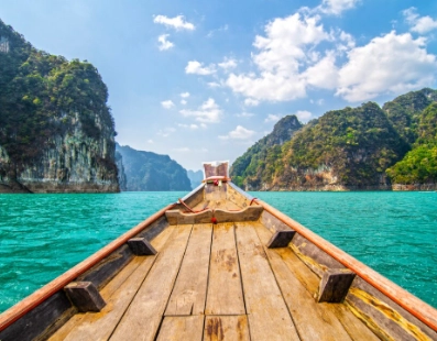 Overwater villa in tropical lagoon